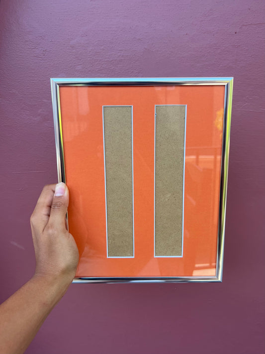 Chrome/Orange Photo Strip Frame