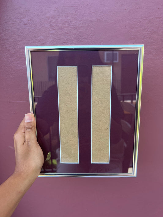 Chrome/Maroon Photo Strip Frame