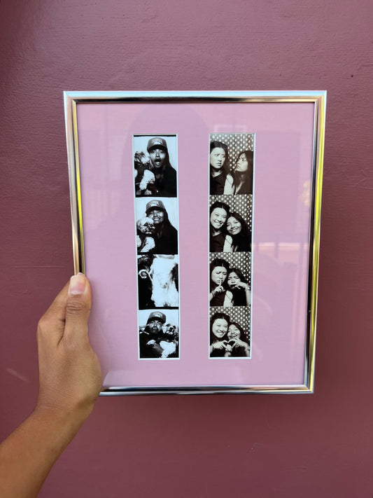 Chrome/Pink Photo Strip Frame