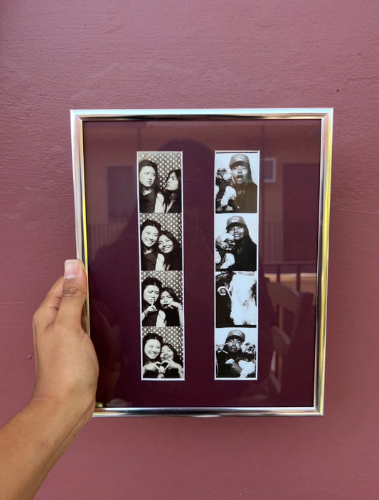 Chrome/Maroon Photo Strip Frame