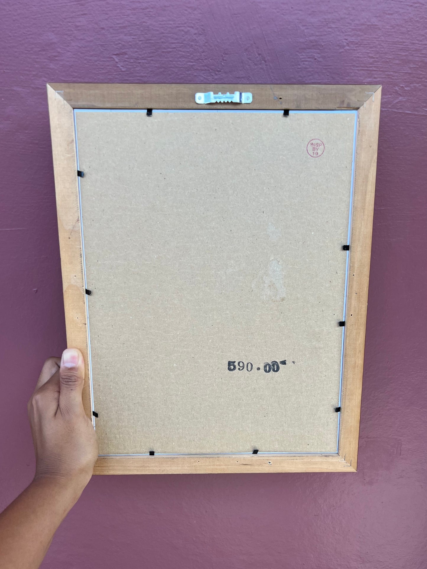 Dark Wood/Pink Classic Polaroid Frame