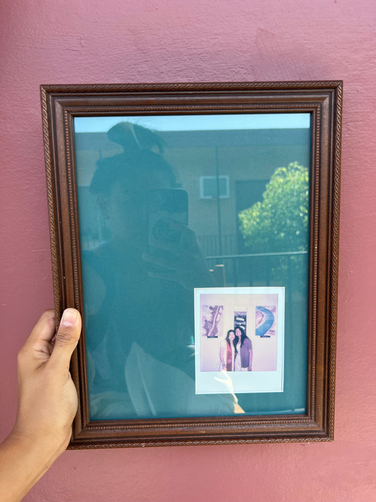 Dark Wood/Teal Classic Polaroid Frame