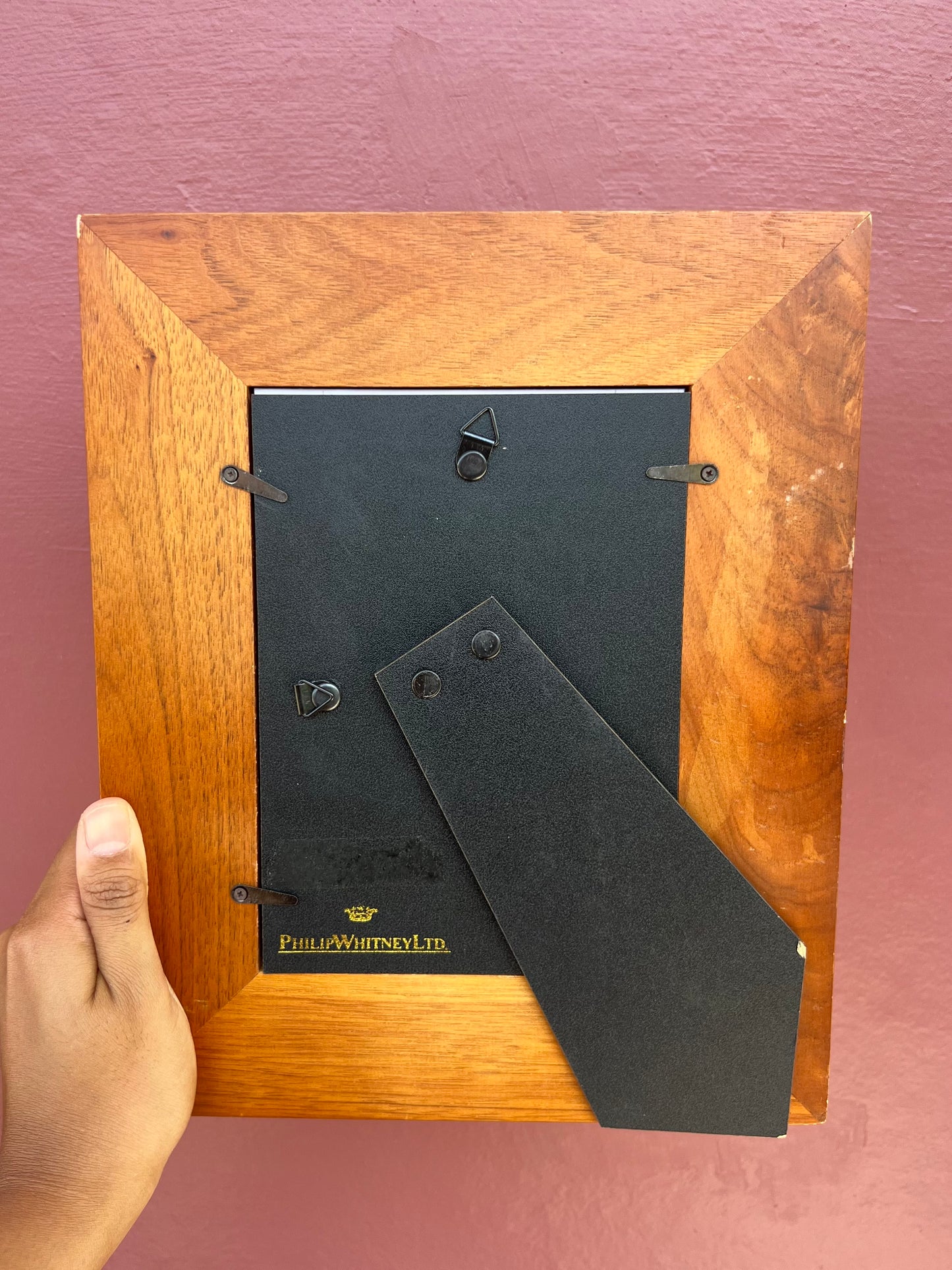 Wood/Bottle Blue Classic Polaroid Frame