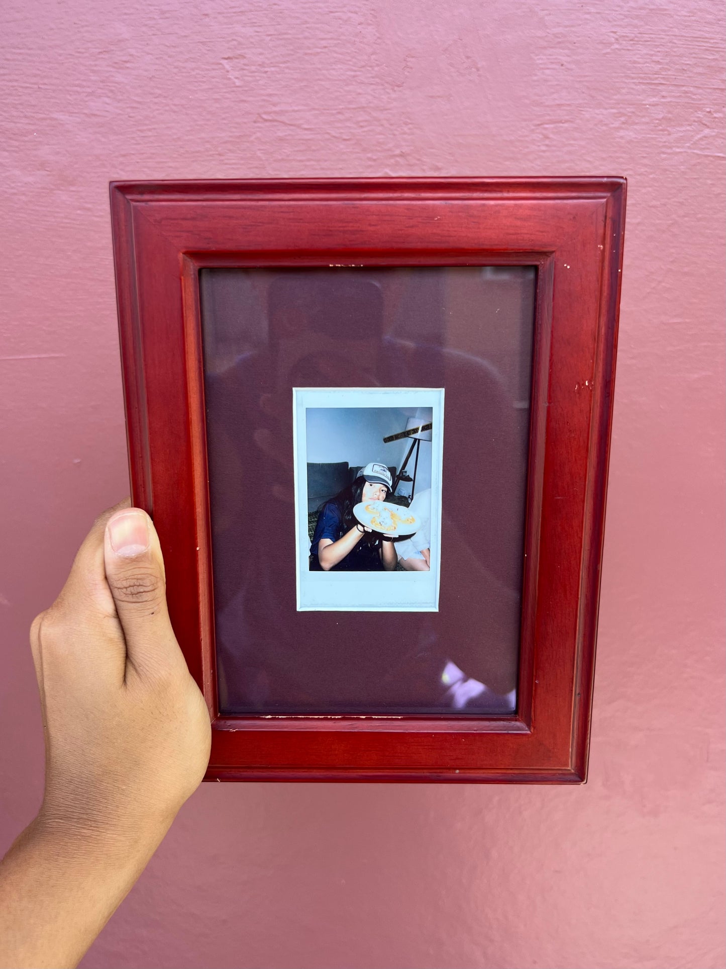 Red Wood/Maroon Mini Polaroid Frame