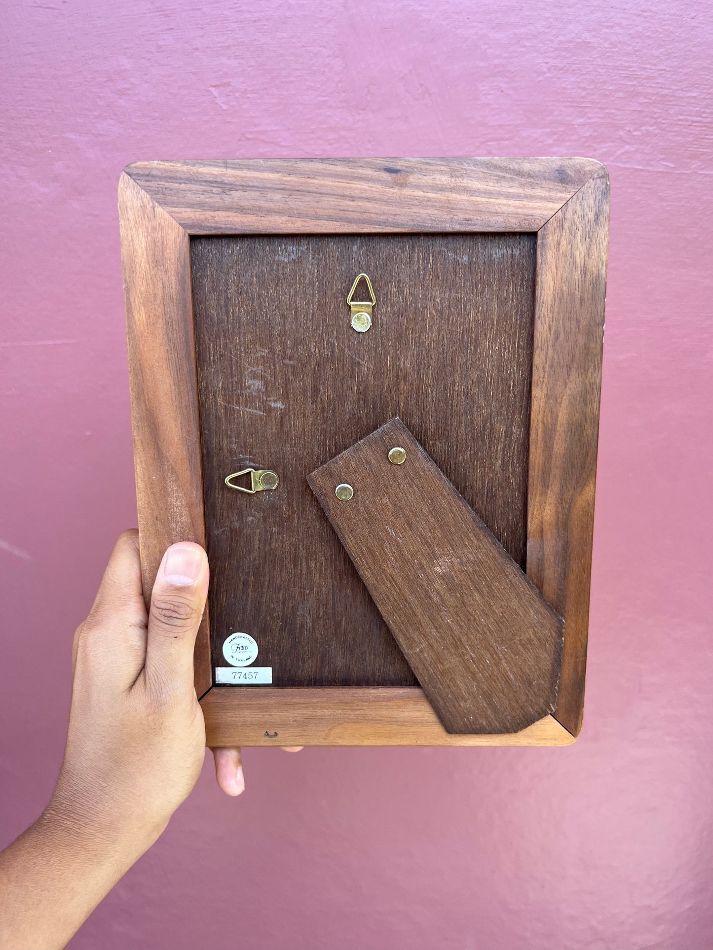 Wood/Mustard Mini Polaroid Frame