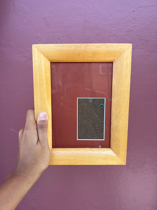 Natural Wood/Brick Red Mini Polaroid Frame