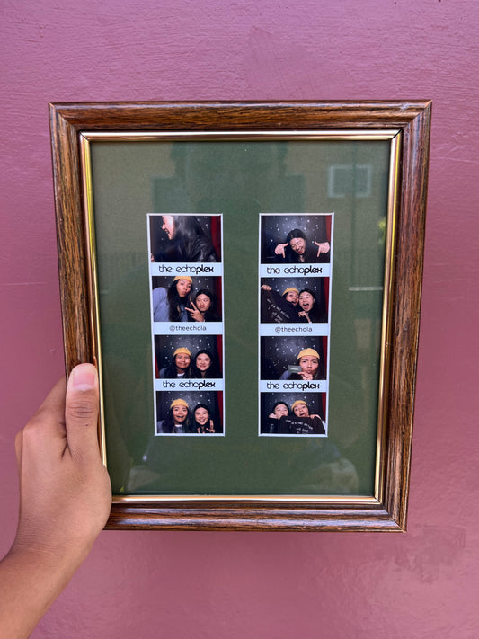 Dark Wood & Gold/Green Photo Strip Frame