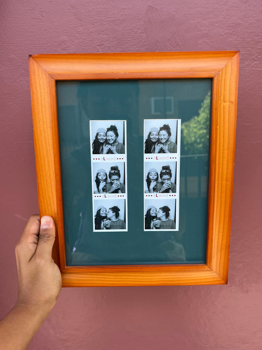 Orange Wood/Teal Photo Strip Frame