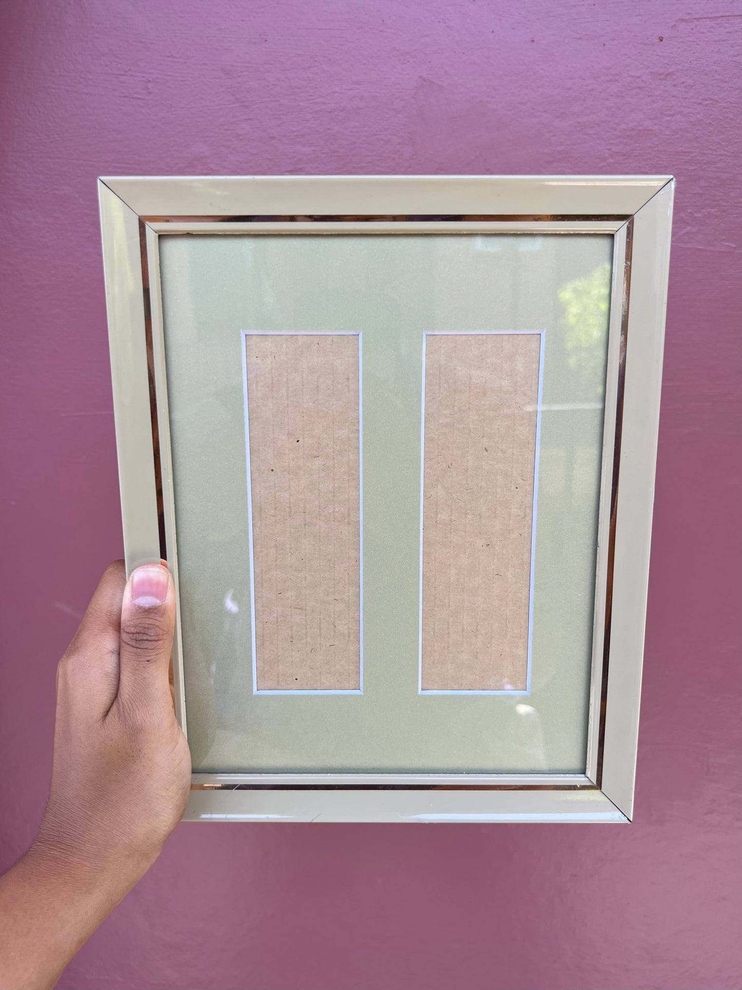 Tan & Gold/Tan Photo Strip Frame