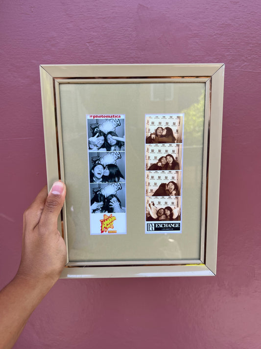Tan & Gold/Tan Photo Strip Frame