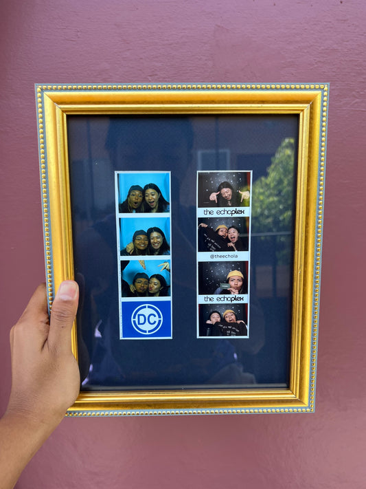 Gold/Navy Blue Photo Strip Frame