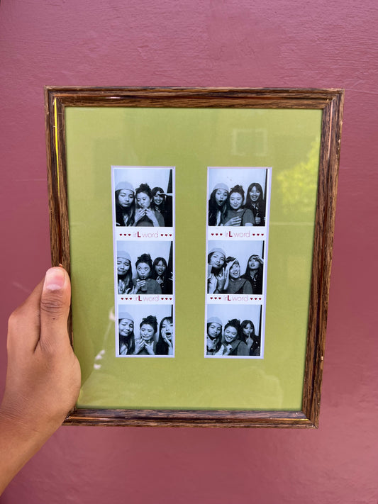 Walnut & Gold/Pea Green Photo Strip Frame