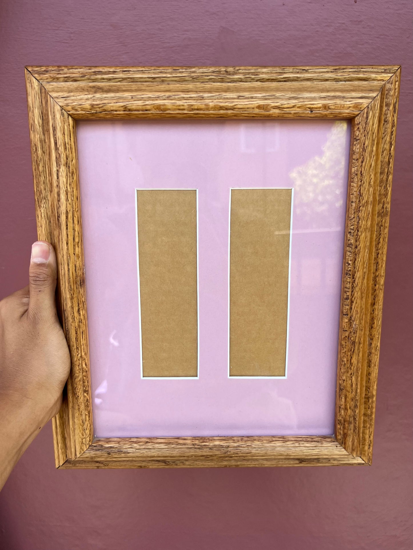 Wood/Pink Photo Strip Frame