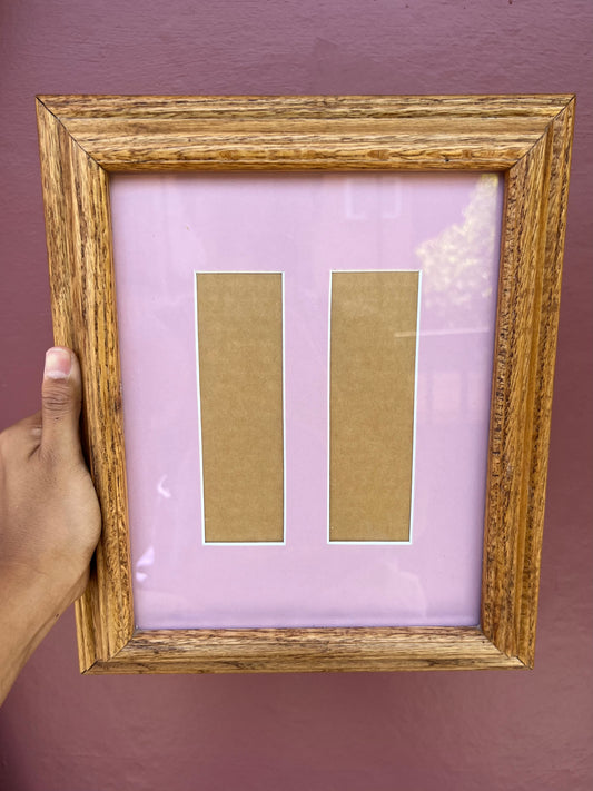 Wood/Pink Photo Strip Frame