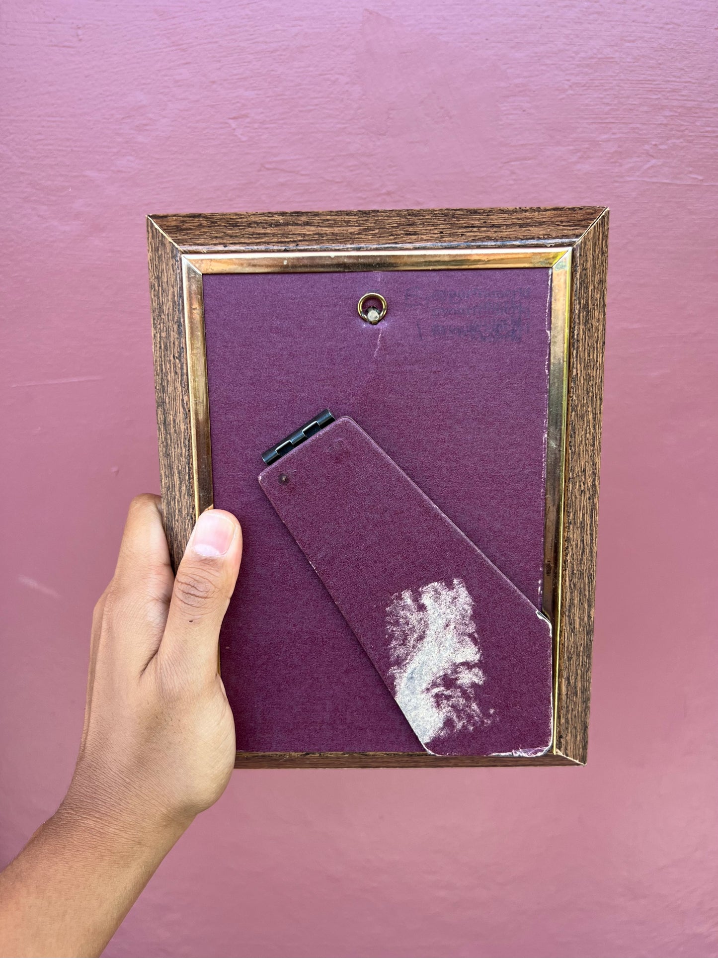 Wood & Gold/Maroon Photo Strip Frame