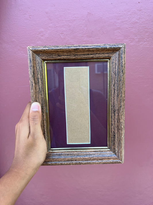 Wood & Gold/Maroon Photo Strip Frame