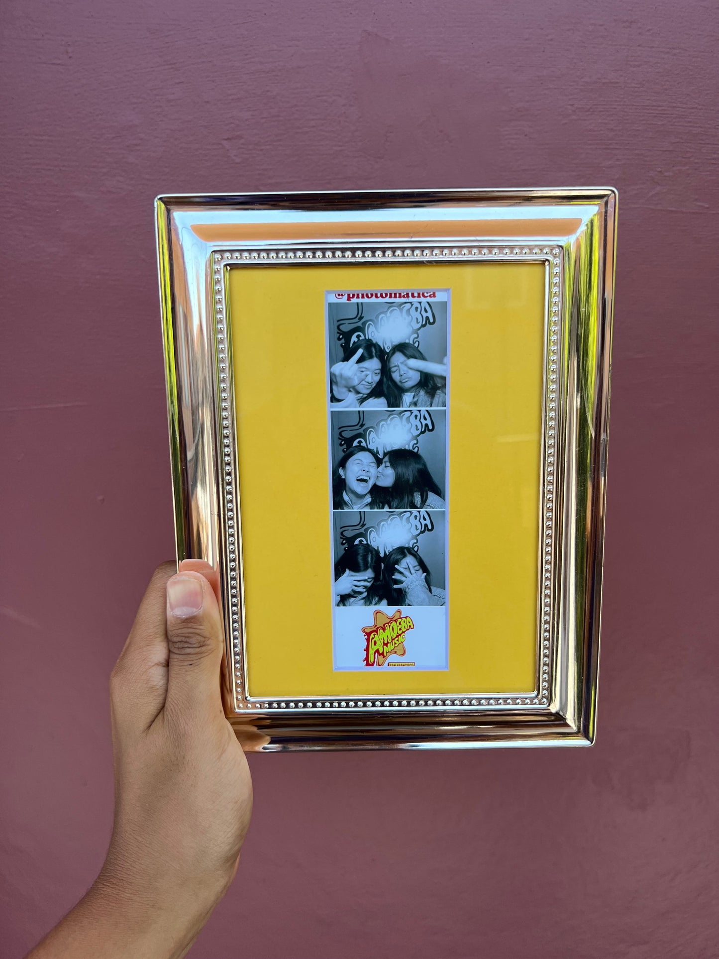 Silver/Yellow Photo Strip Frame