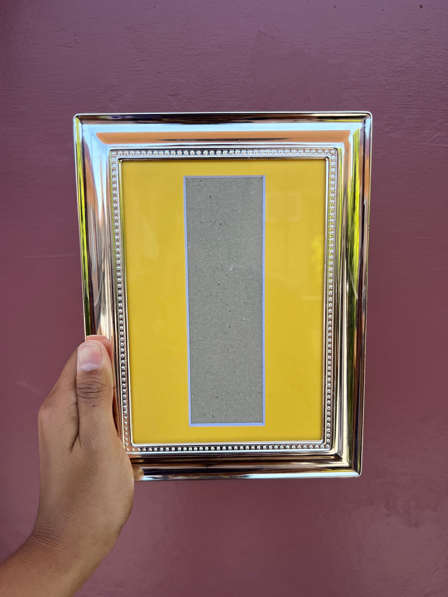 Silver/Yellow Photo Strip Frame