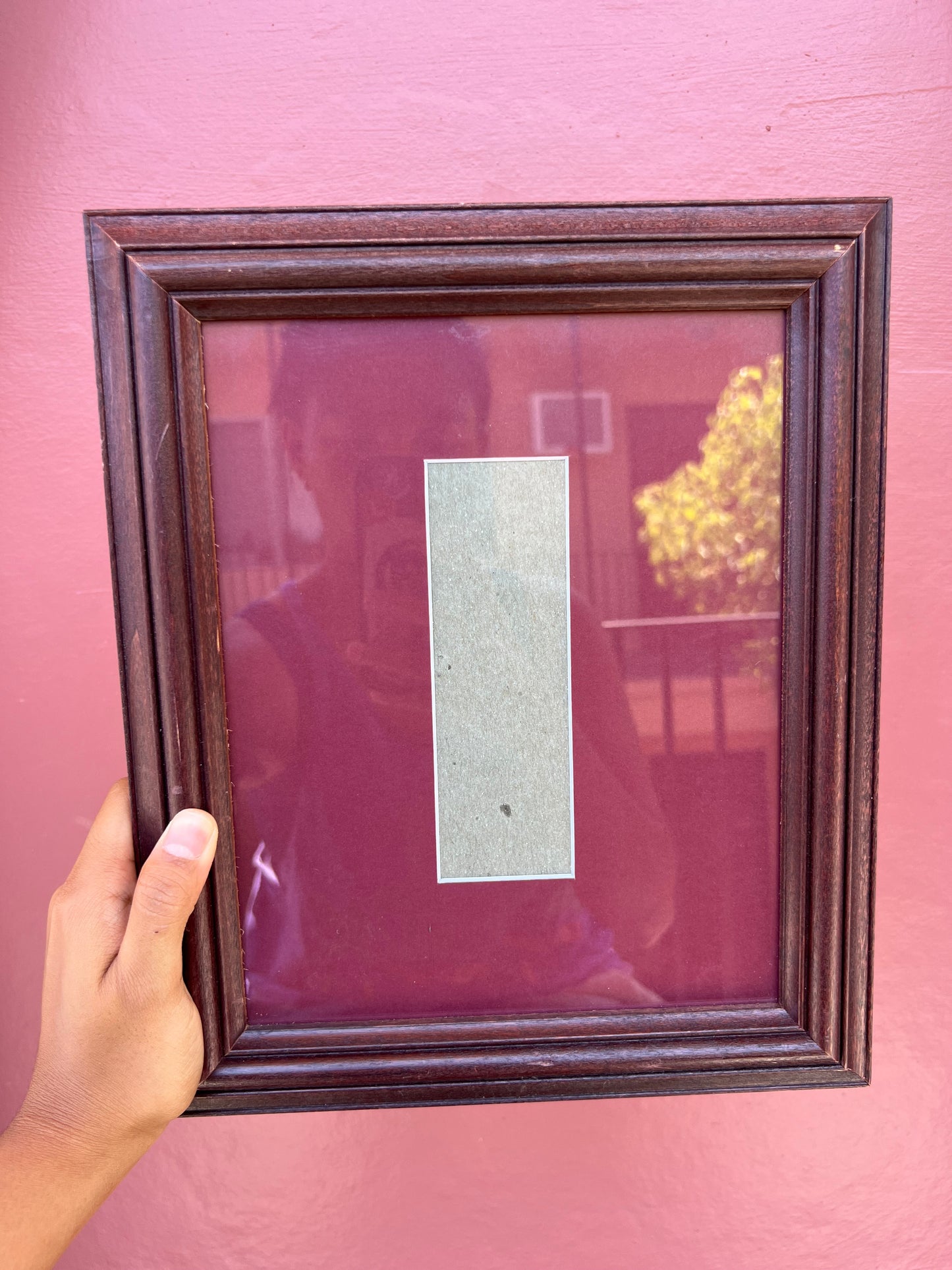 Dark Wood/Dark Red Photo Strip Frame