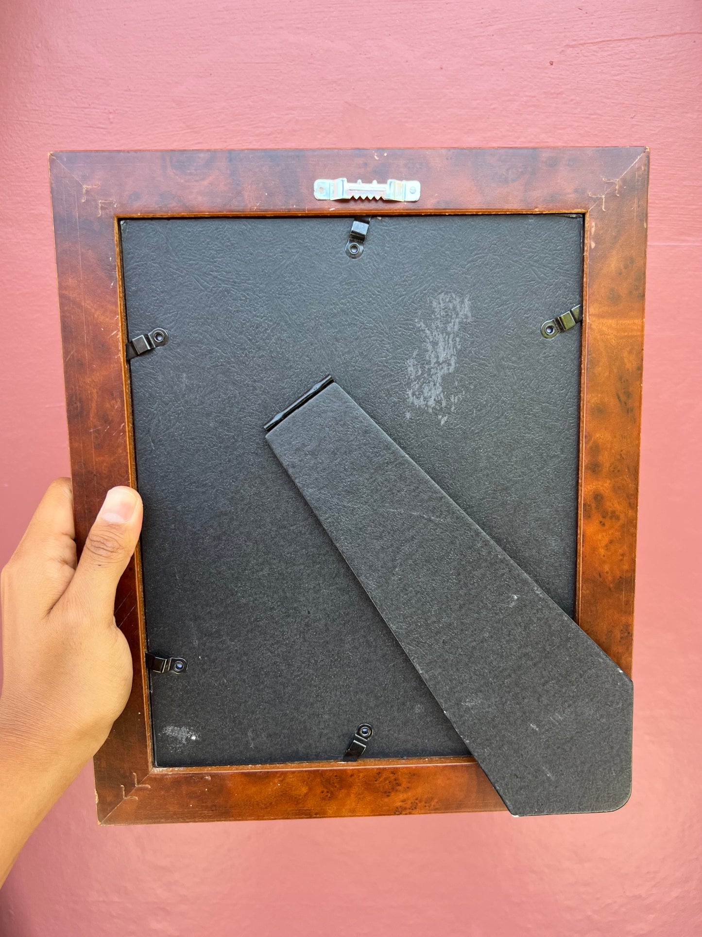 Burl/Black Photo Strip Frame