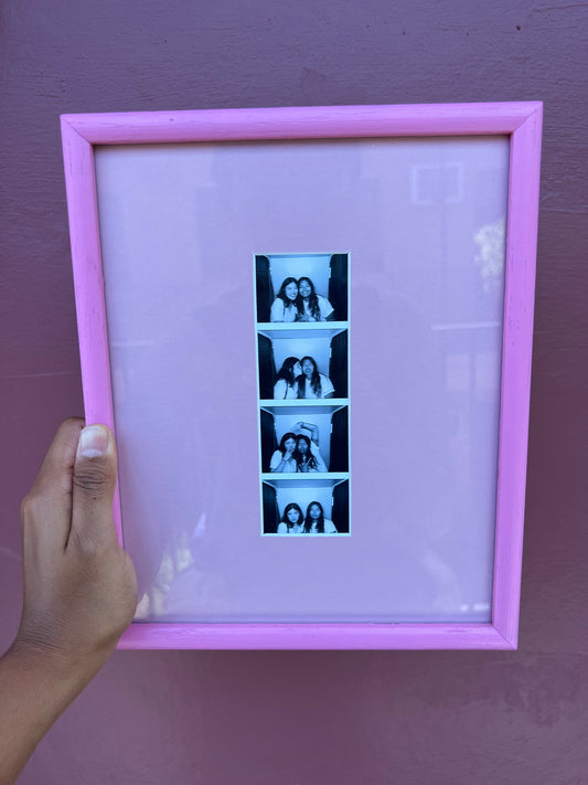 Pink/Pink Photo Strip Frame