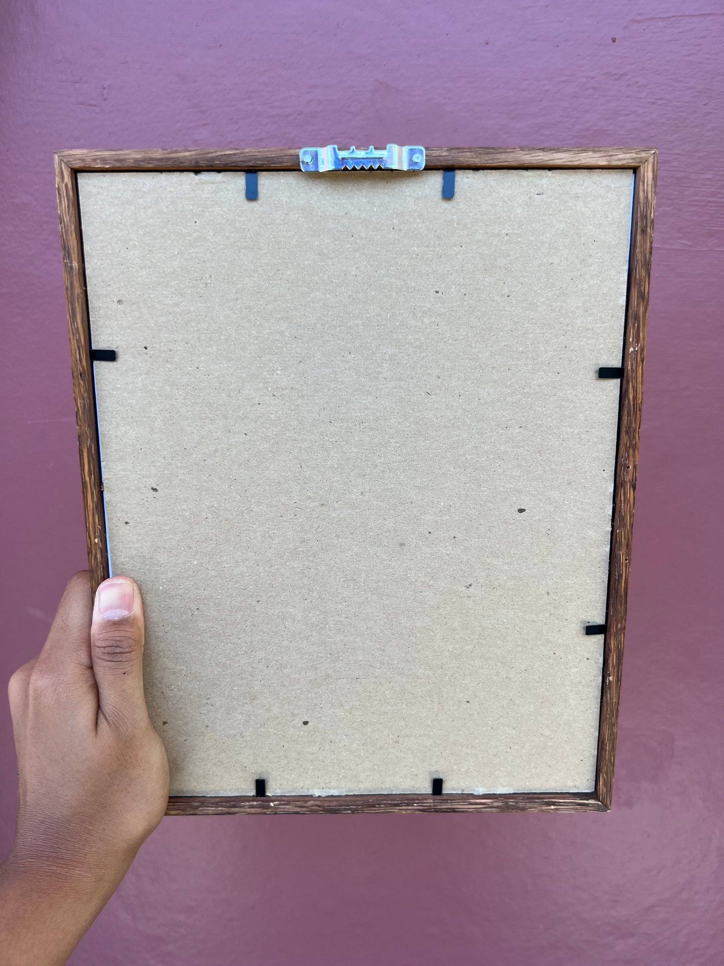 Wood/Dark Red Photo Strip Frame