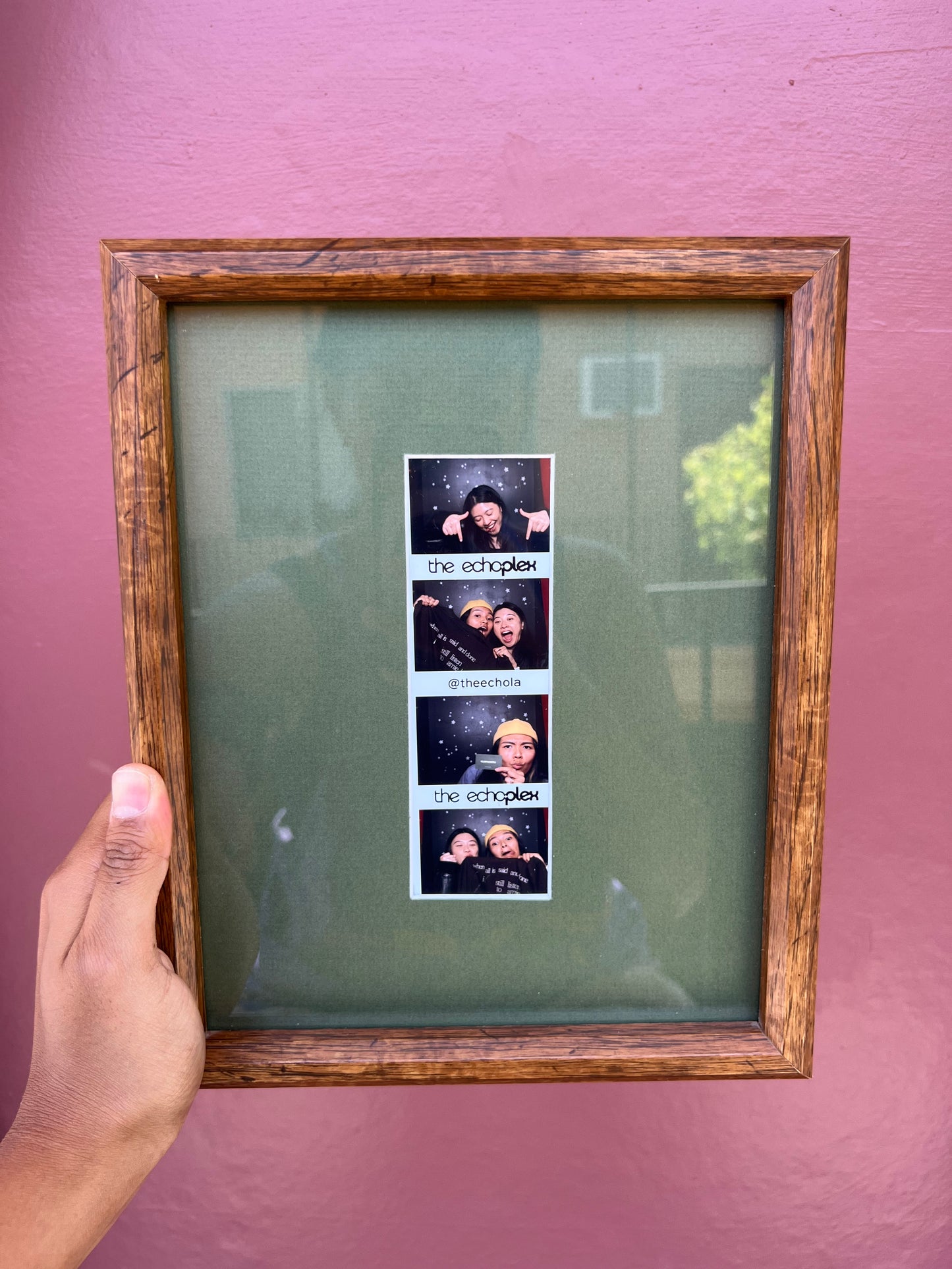 Wood/Olive Green Photo Strip Frame