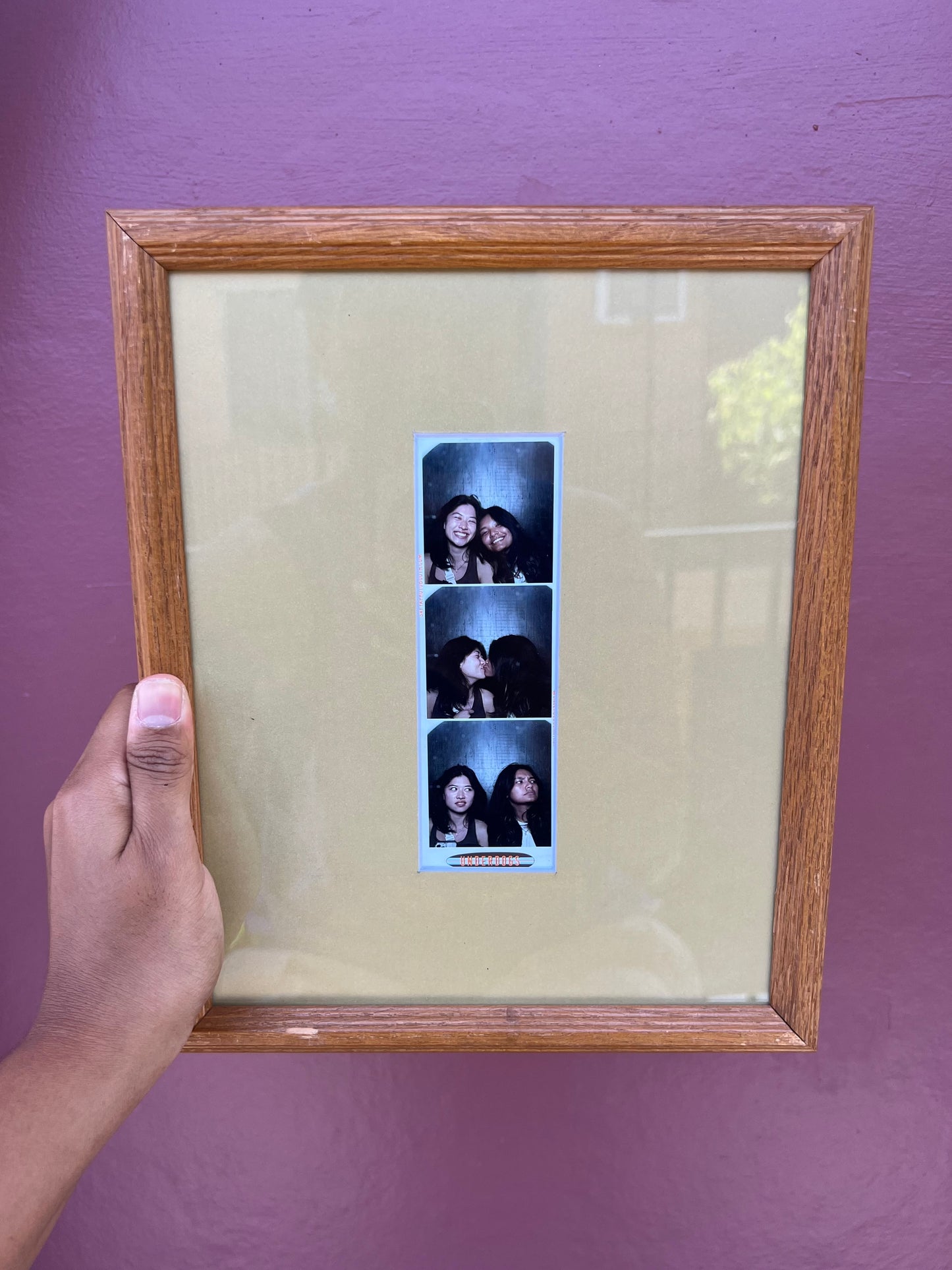 Wood/Tan Photo Strip Frame