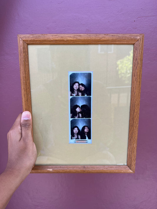 Wood/Tan Photo Strip Frame