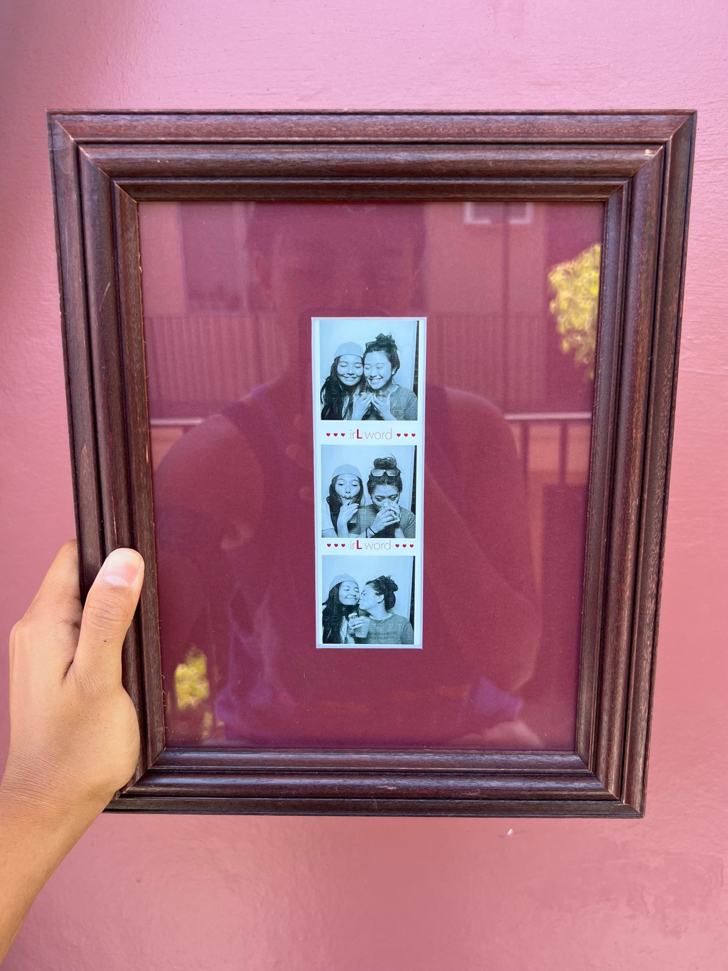 Dark Wood/Dark Red Photo Strip Frame