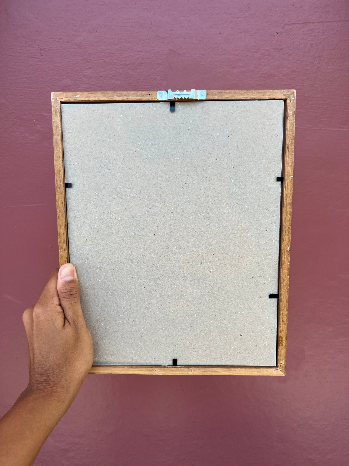 Wood/Orange & White Photo Strip Frame