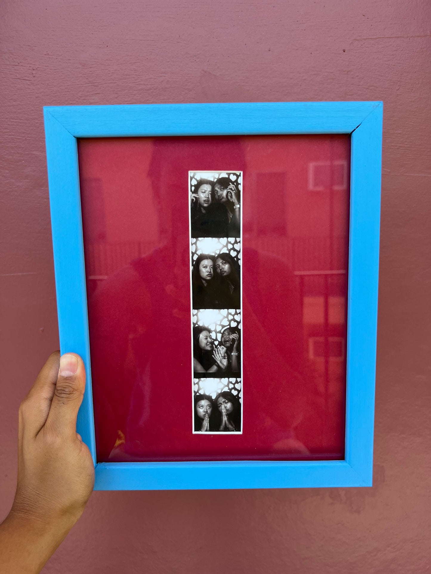 Light Blue/Red Photo Strip Frame