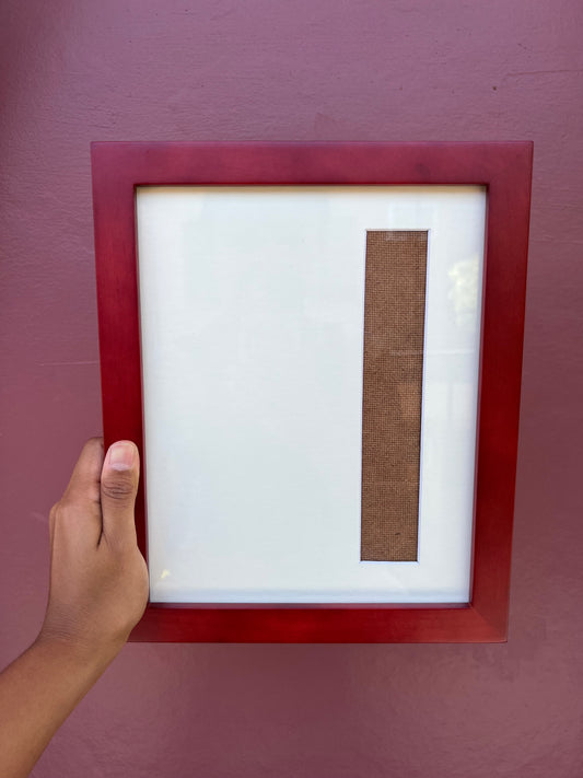 Red Wood/White Photo Strip Frame