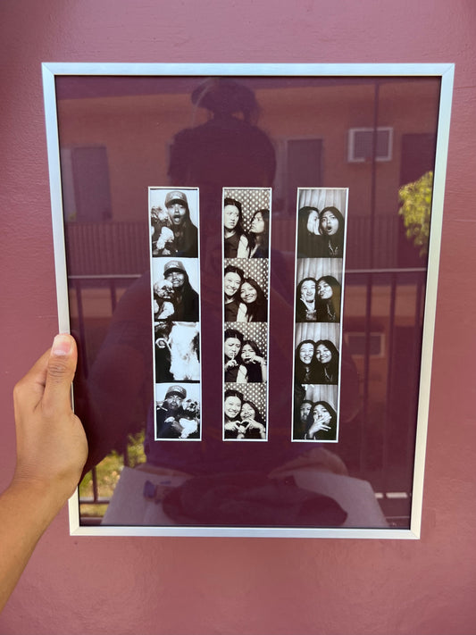 Silver/Maroon Photo Strip Frame