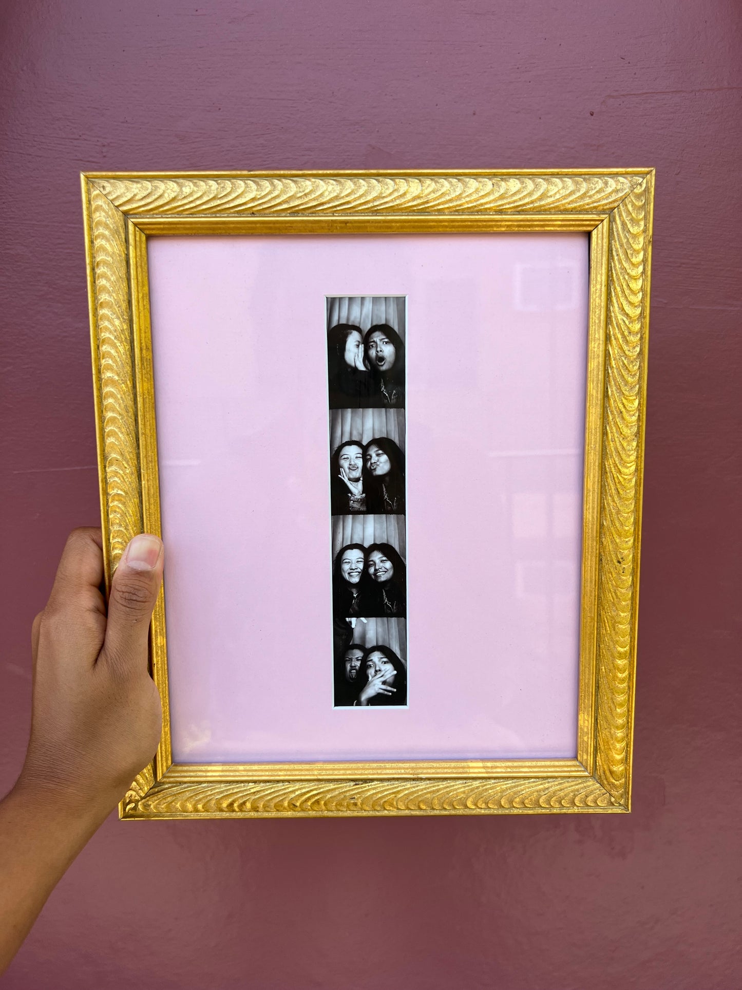 Vintage Gold/Pink Photo Strip Frame