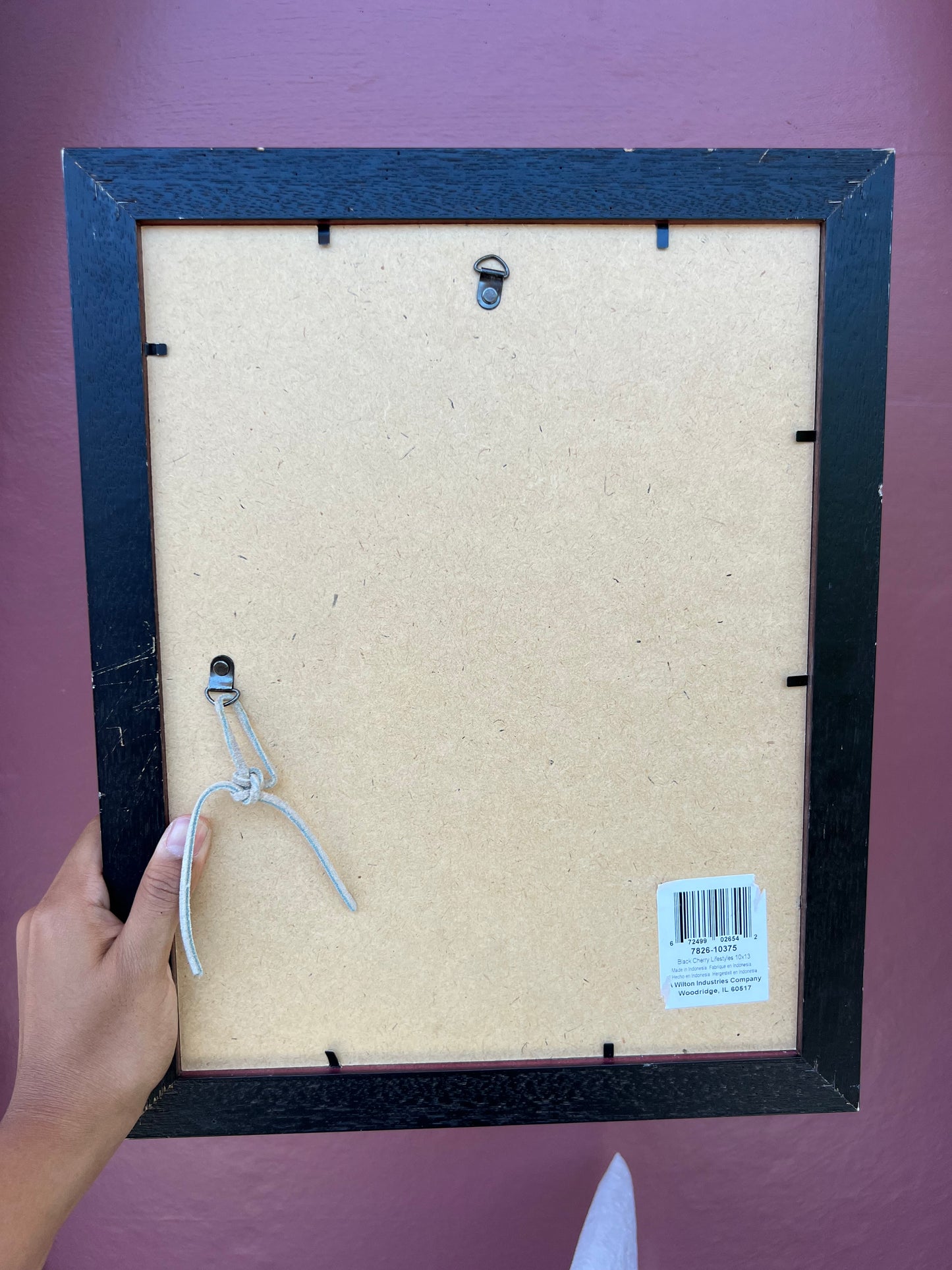 Red Wood/Navy Blue Photo Strip Frame