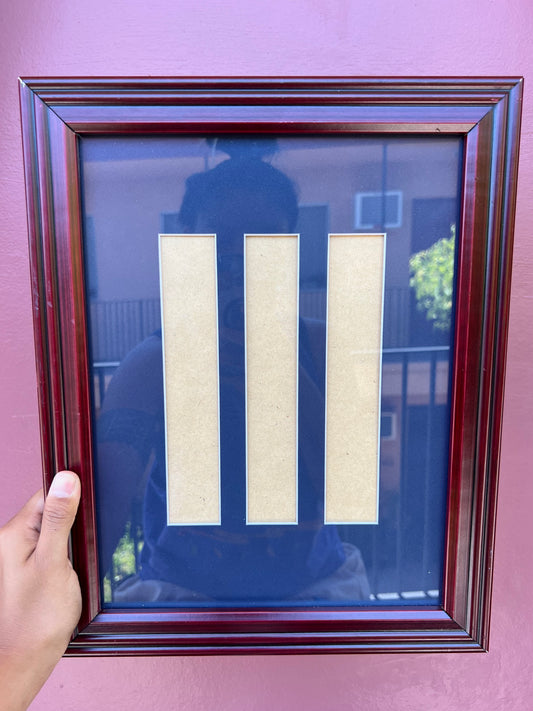 Red Wood/Navy Blue Photo Strip Frame