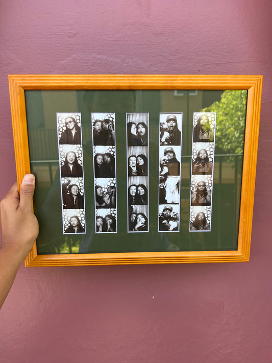 Yellow Wood/Green Photo Strip Frame