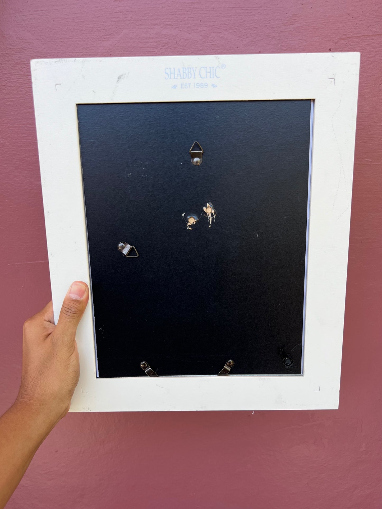 White/Light Blue Photo Strip Frame