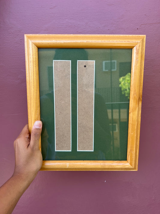 Natural Wood/Olive Green Photo Strip Frame