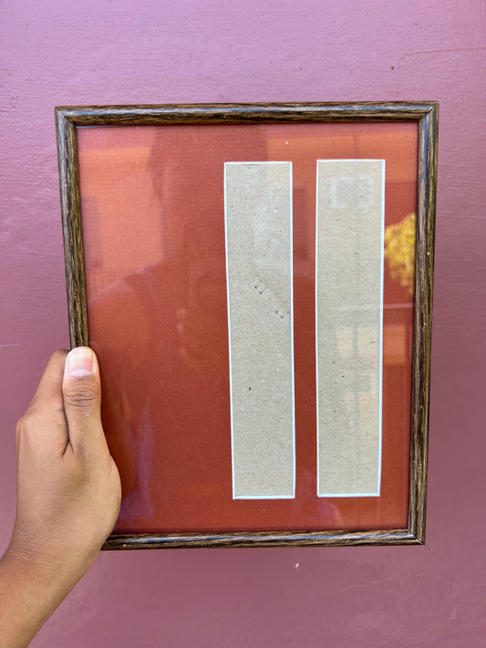 Walnut Metal/Brick Red Photo Strip Frame