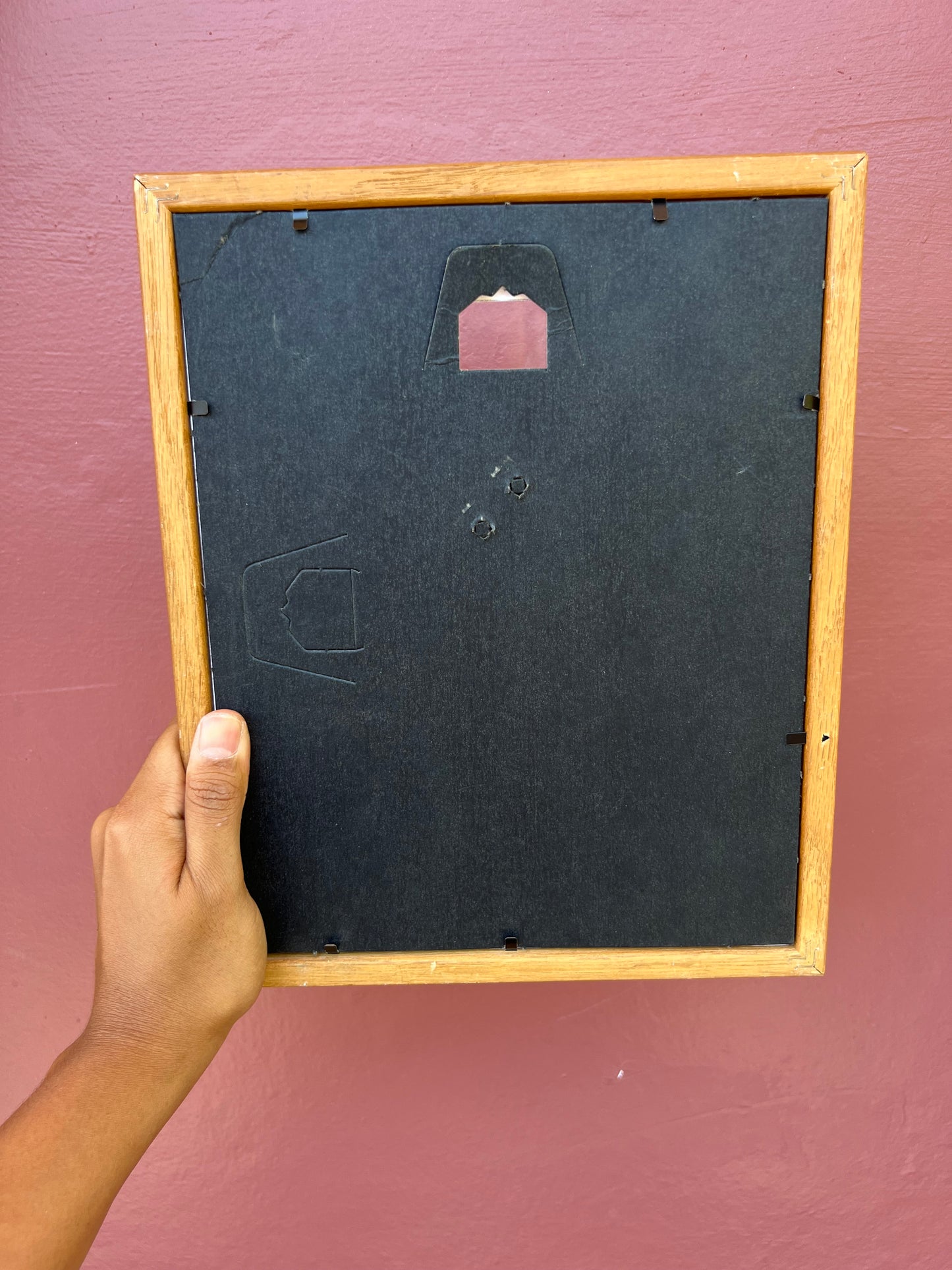 Wood/Pink Photo Strip Frame