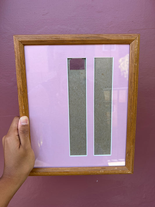 Wood/Pink Photo Strip Frame