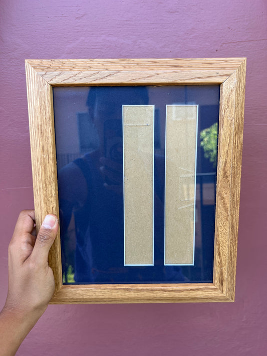 Wood/Navy Blue Photo Strip Frame