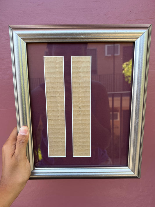 Silver/Maroon Photo Strip Frame