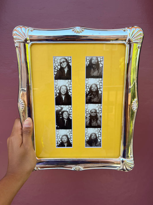 Antique Silver/Yellow Photo Strip Frame