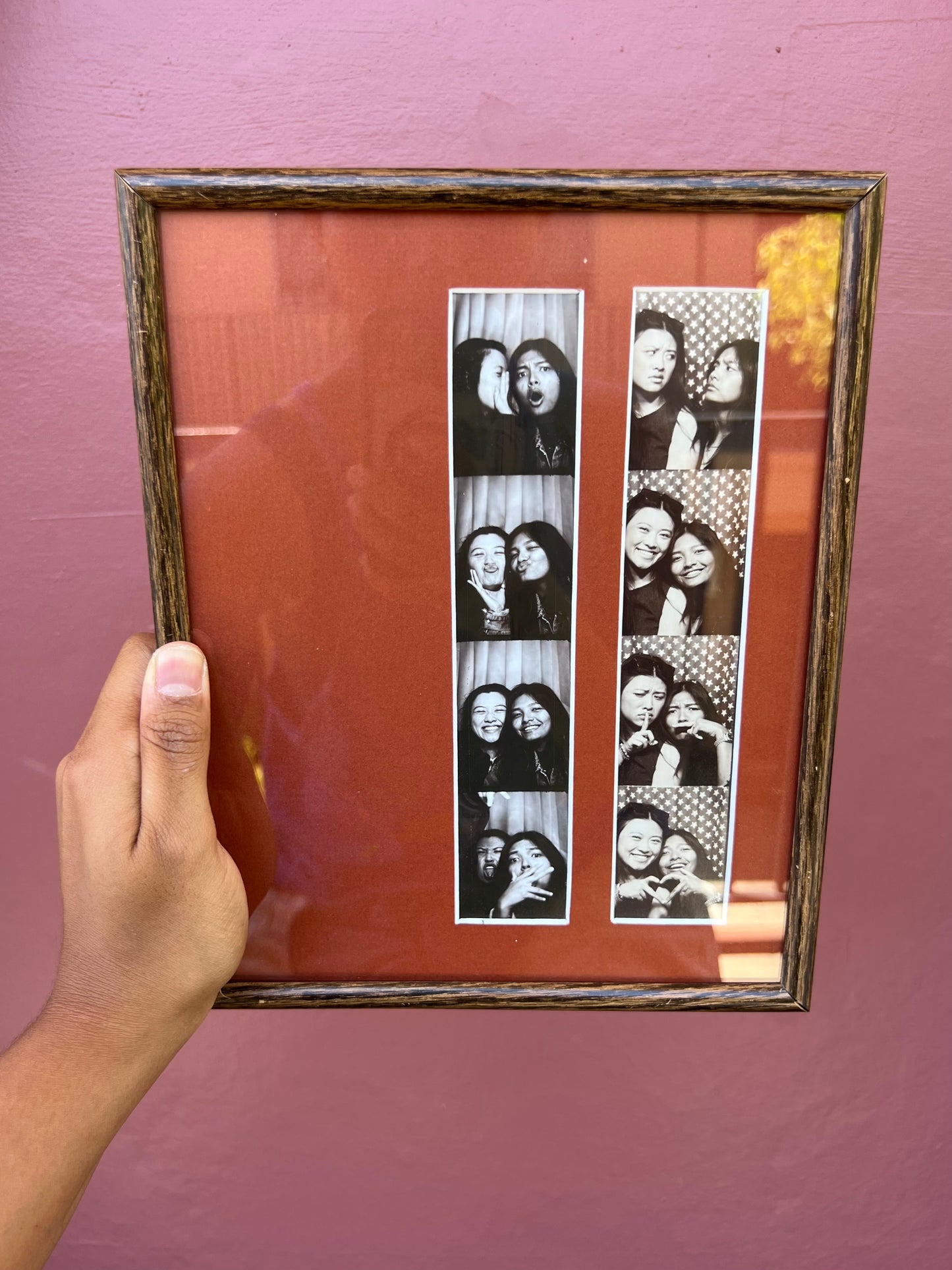 Walnut Metal/Brick Red Photo Strip Frame