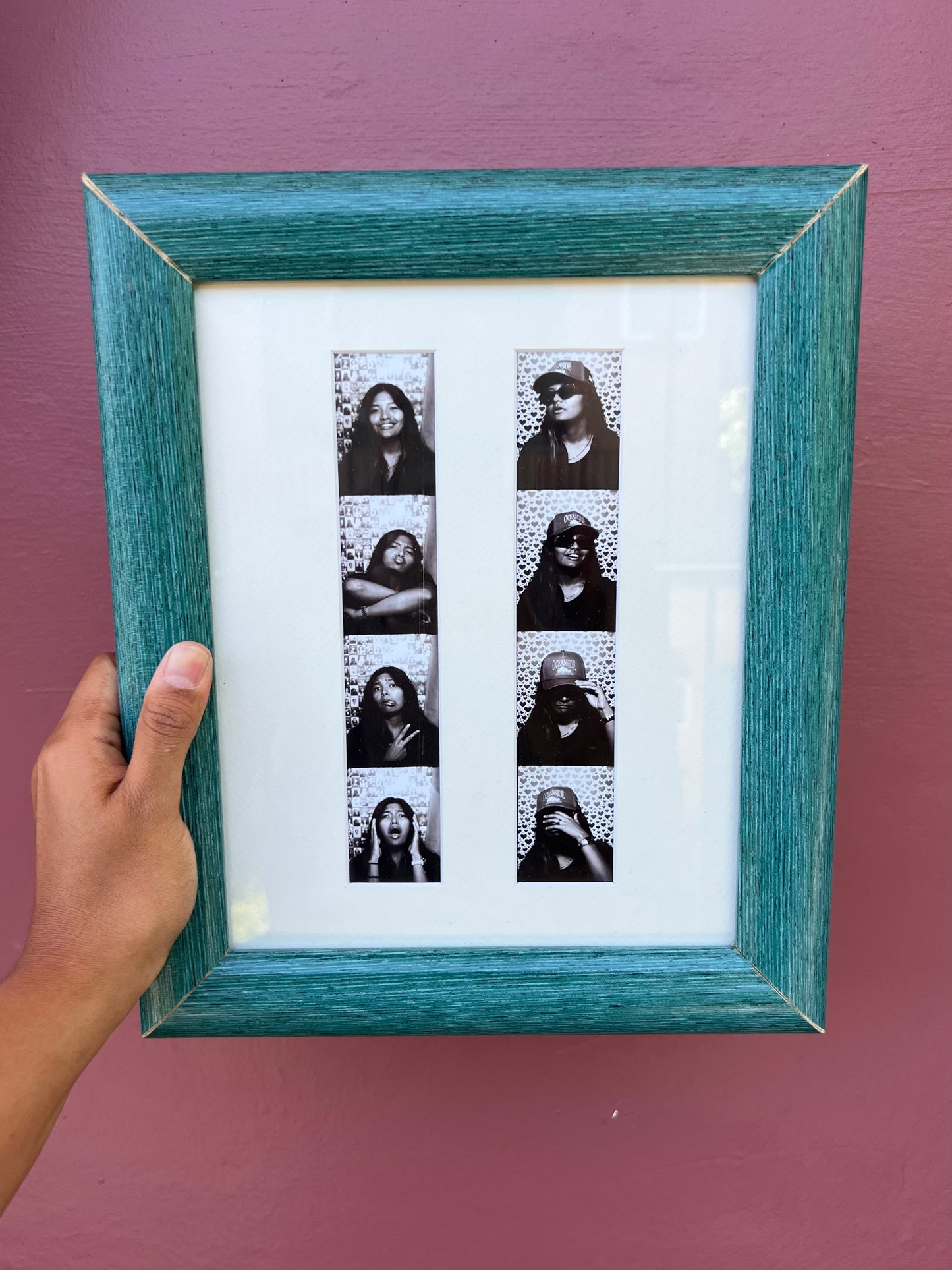 Teal/White Photo Strip Frame