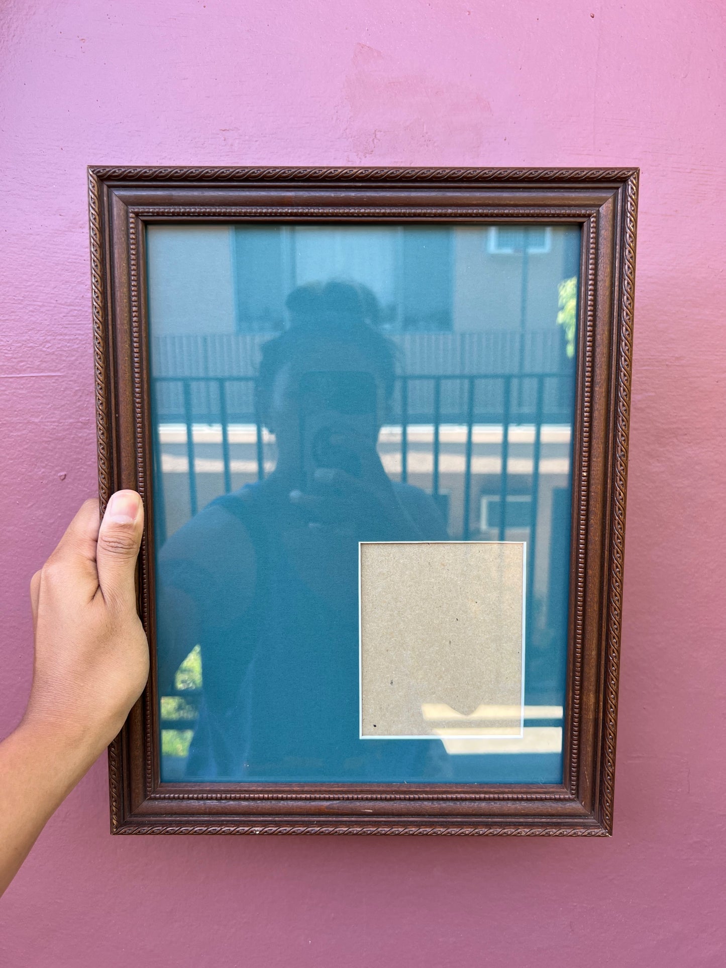 Dark Wood/Teal Classic Polaroid Frame